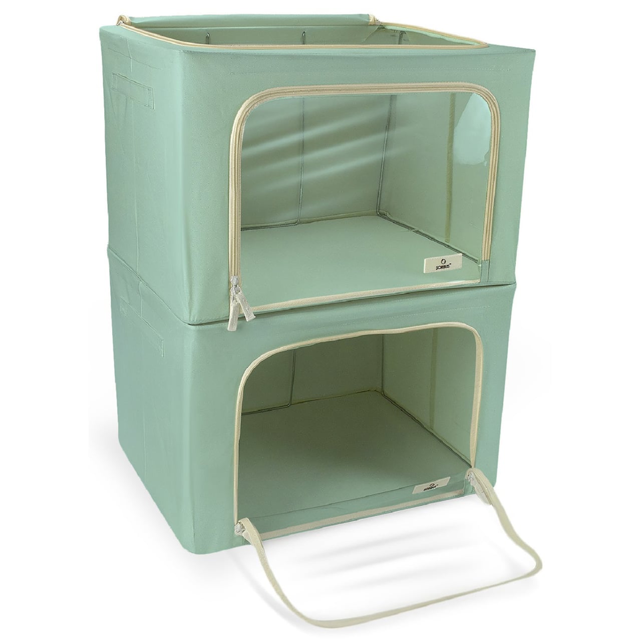 Sorbus Foldable & Stackable Storage Bags with Windows Set